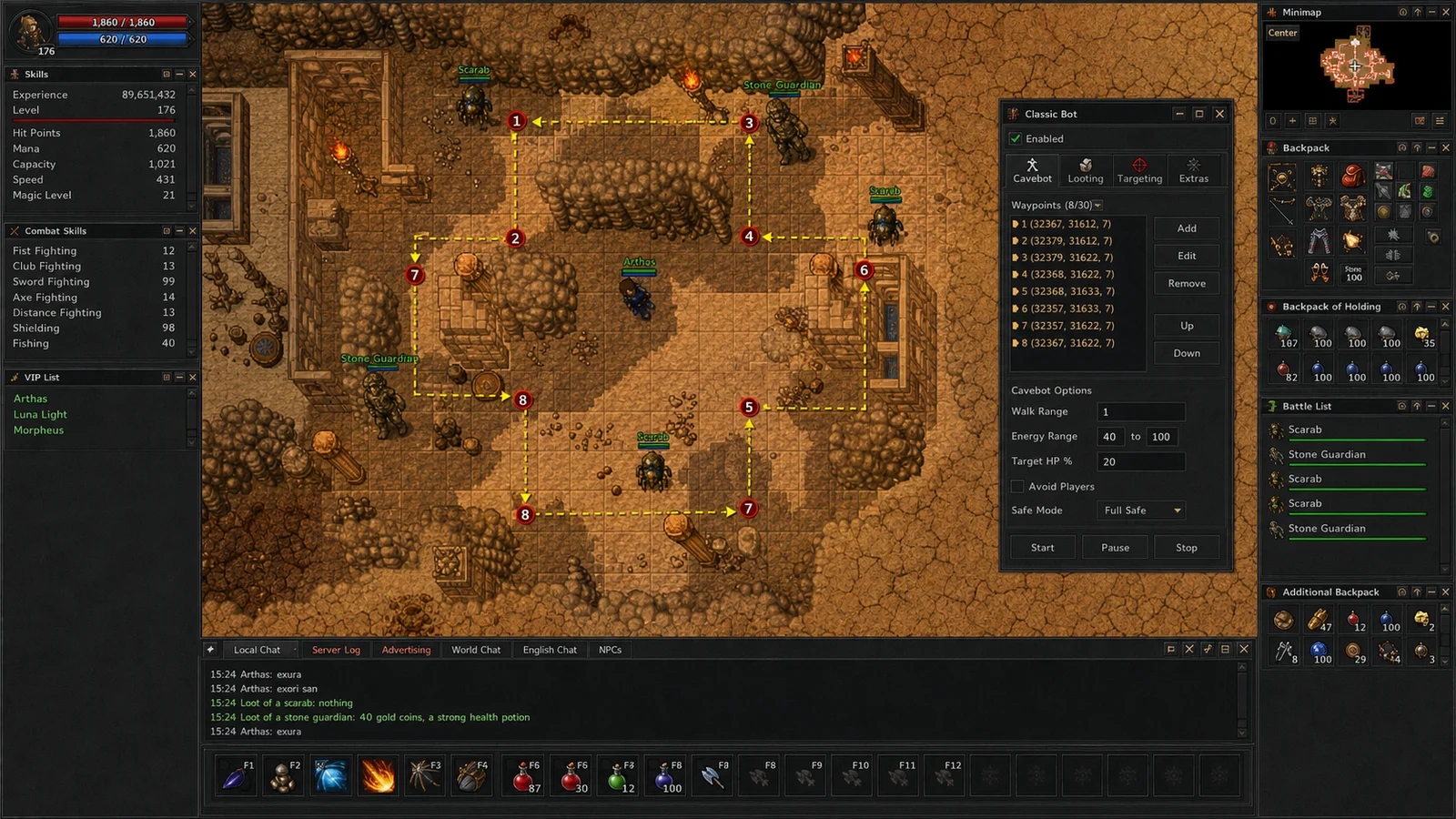 Evomanias Classic Bot interface