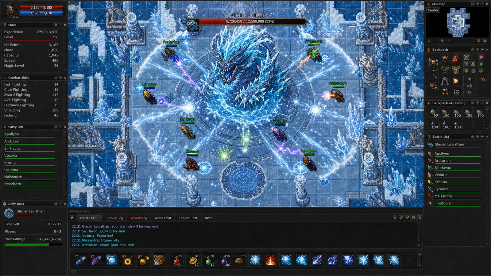 An Evomanias daily boss encounter